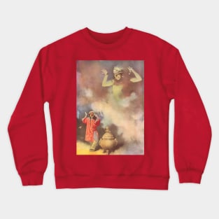 Vintage Fairy Tales, Genie from Aladdin and the Wonderful Lamp Crewneck Sweatshirt